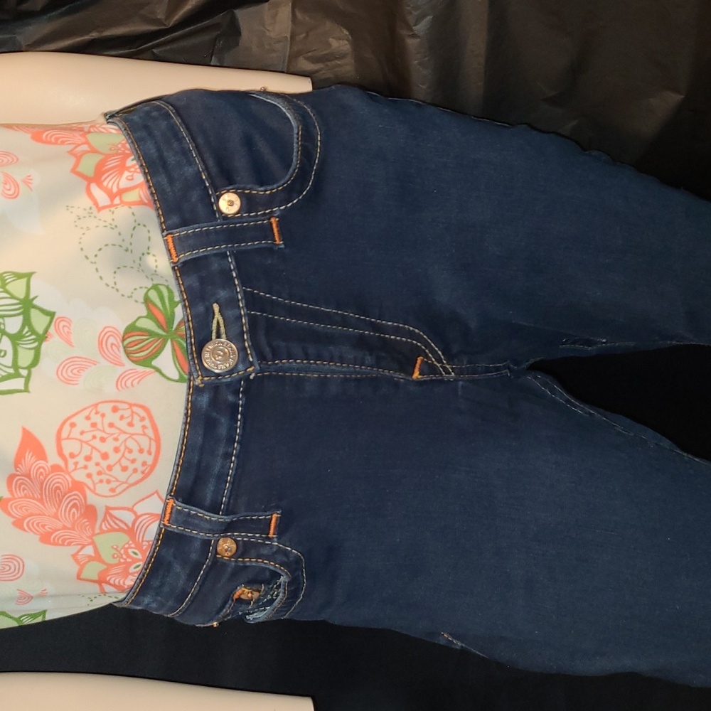 True Religion Dark Blue Curvy Skinny Old Jeans Size 11 - Picture 2 of 12